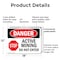 Signmission Active Mining Do Not Enter Danger Sign, Plastic, 18in W x 12in L, 2PK OS-2PACK-DS-P-1218-L-2175 - alternate 5
